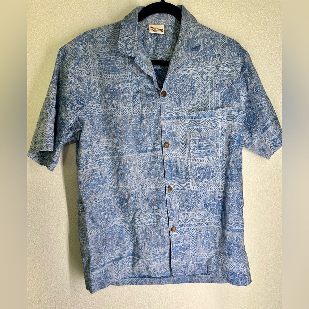 VTG 80's Royal Creation  Hawaiian Shirt authentic Tiki Tribal Size M heritage